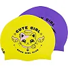 Двухсторонняя шапочка для плавания силиконовая для взрослых MADWAVE Cuties reversible M055432 (Фиолетовый-салатовый)