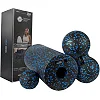Набор для йоги POWERPLAY PP_4008 EPP Foam Roller Set роллер + 2 массажные мячи Черно-синий
