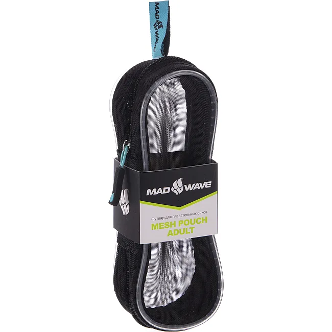 Чехол очков для плавания MADWAVE
 MESH POUCH M070301 (Черный-голубой)