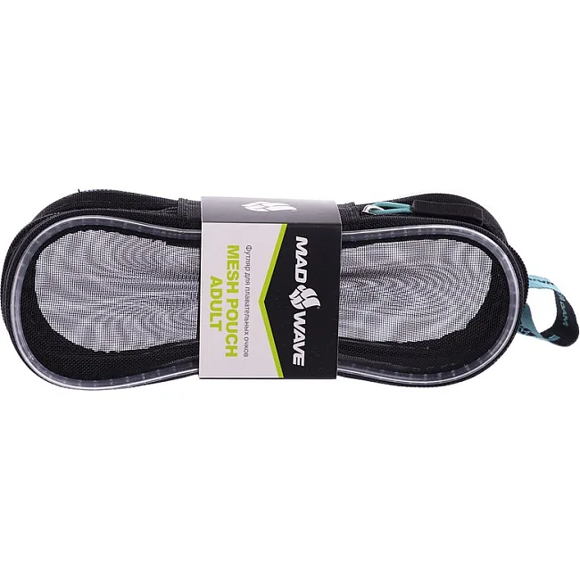 Чехол очков для плавания MADWAVE
 MESH POUCH M070301 (Черный-голубой)
