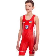 Трико для боротьби дитяче UKRAINE SP-SPORT JY-6602 (Червоний)