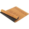 Коврик для йоги Пробковый каучуковый двухслойный Yoga mat RECORD
 FI-7156-1 183x61мx0.4cм с принтом Марш Слонов