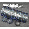 Набор для йоги POWERPLAY PP_4008 EPP Foam Roller Set роллер + 2 массажные мячи Черно-синий