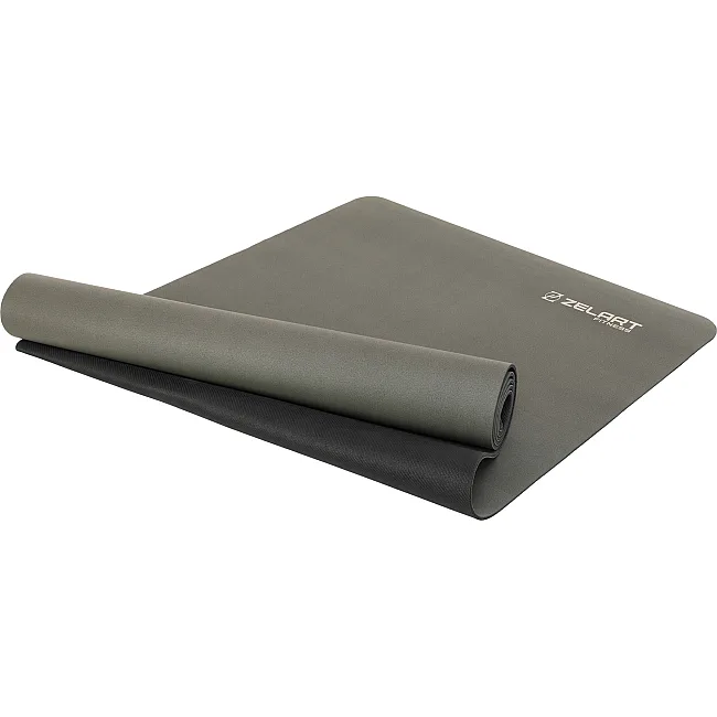 Коврик для фитнеса и спорта PU резина ZELART
 FI-4903 183x68x0,45см (Серый)