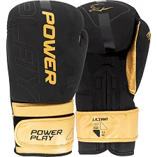Боксерские перчатки PowerPlay 3024 Ultra Mat Черно-Золотые