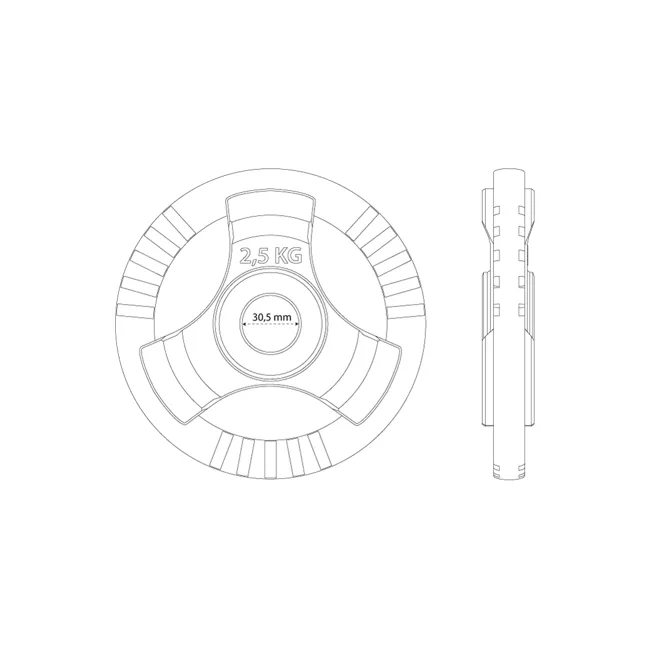 Диск чугунный K-SPORT O2.5 2,5 кг