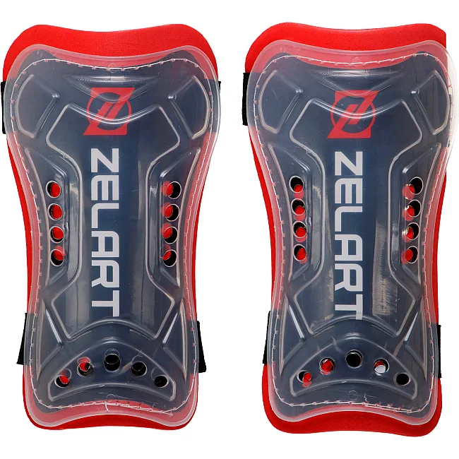Щитки для футбола ZELART FB-4877 (Черный-красный)