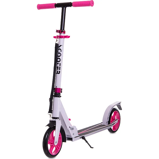 Самокат городской двухколесный складной SCOOTER SP-SPORT CA-2028 (Розовый-белый)