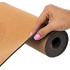 Коврик для йоги Пробковый каучуковый двухслойный Yoga mat RECORD
 FI-7156-1 183x61мx0.4cм с принтом Марш Слонов