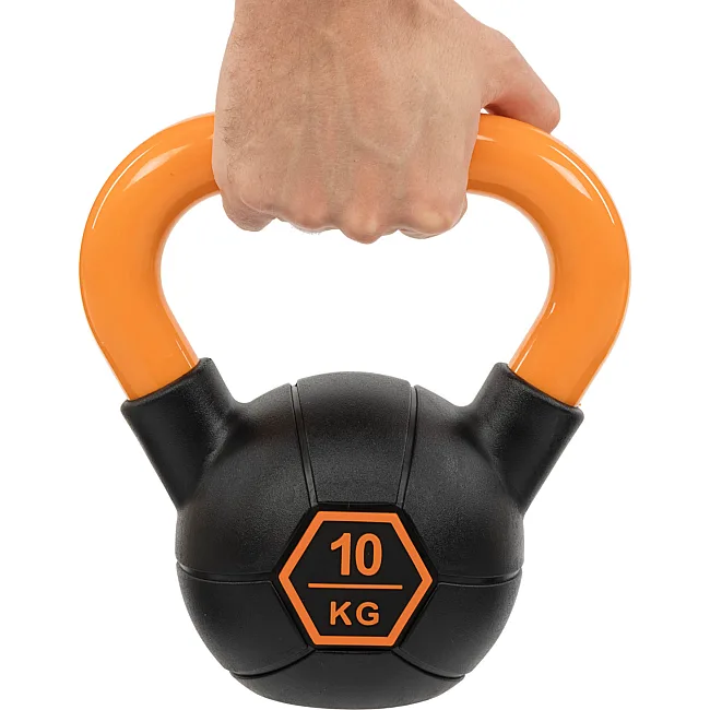 Гиря тренировочная цельная
 с окрашенной ручкой LiveUp Urethane competition kettlebell UAZE5336-10 вес 10кг