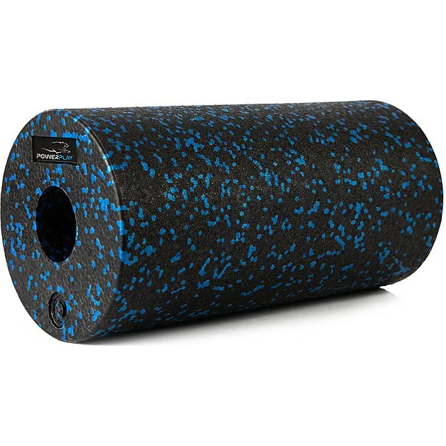 Набор для йоги POWERPLAY PP_4008 EPP Foam Roller Set роллер + 2 массажные мячи Черно-синий
