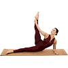 Коврик для йоги Пробковый каучуковый двухслойный Yoga mat RECORD
 FI-7156-1 183x61мx0.4cм с принтом Марш Слонов