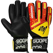 Воротарські рукавички професійні із захистом пальців SOCCERMAX GK-4321 7-11 (Жовто-червоний)