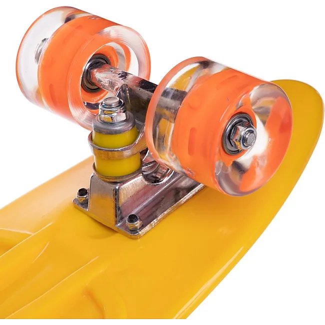 Пенні борд Penny Board круїзер пластиковий з колесами, що світяться, і ручкою для перенесення 24