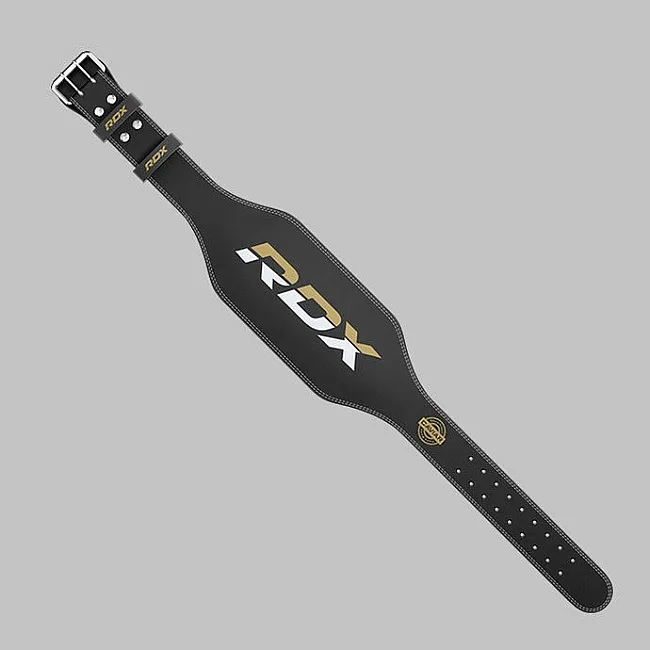 Пояс для тяжелой атлетики RDX 6 кожаный Black Gold