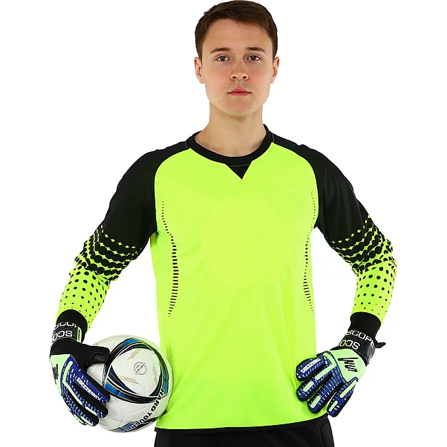 Вратарские перчатки
 профессиональные с защитой пальцев SOCCERMAX GK-4321
 7-11 (Желтый-красный)