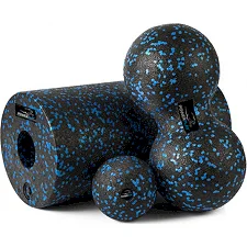 Набор для йоги POWERPLAY PP_4008 EPP Foam Roller Set роллер + 2 массажные мячи Черно-синий