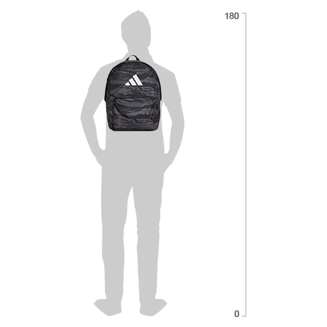 Рюкзак Adidas CL BPK CAMO 27,5L сірий, чорний 15х31х44 см