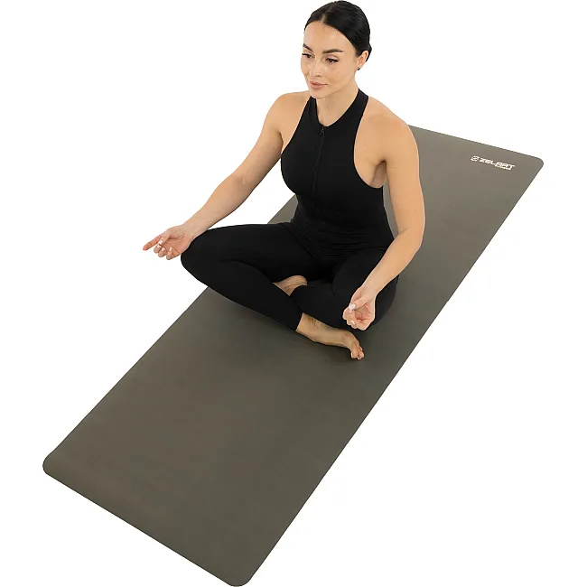 Коврик для фитнеса и спорта PU резина ZELART
 FI-4903 183x68x0,45см (Серый)
