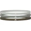 Пов'язки на голову жіноча Adidas Hairbands 3pk зелений, темно-сірий, сірий