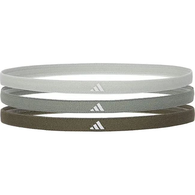 Пов'язки на голову жіноча Adidas Hairbands 3pk зелений, темно-сірий, сірий
