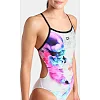 Купальник закрытый для женщин Arena AIRBRUSH SWIMSUIT CHALLENGE BA белый, черный, мультицвет