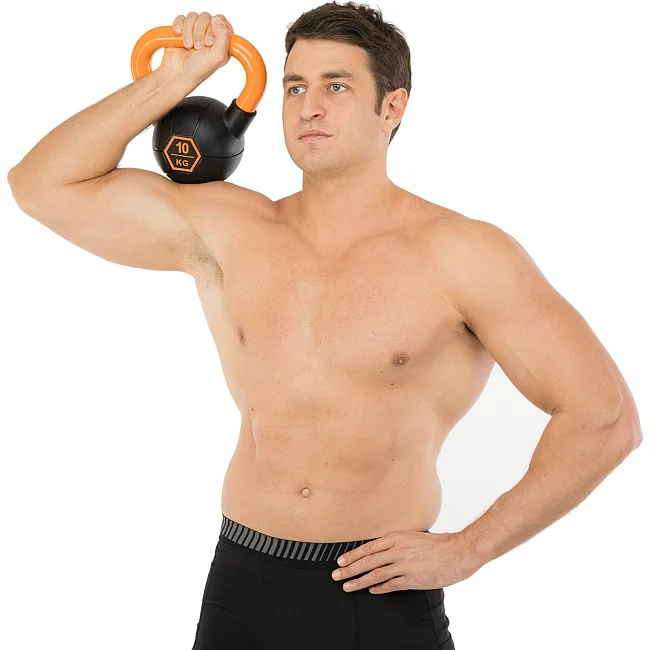 Гиря тренировочная цельная
 с окрашенной ручкой LiveUp Urethane competition kettlebell UAZE5336-10 вес 10кг