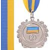 Медаль спортивная с лентой SP-SPORT UKRAINE с украинской символикой C-3162 ø5см (Серебряный) Медаль спортивная с лентой SP-SPORT UKRAINE с украинской символикой C-3162 ø5см (Серебряный)