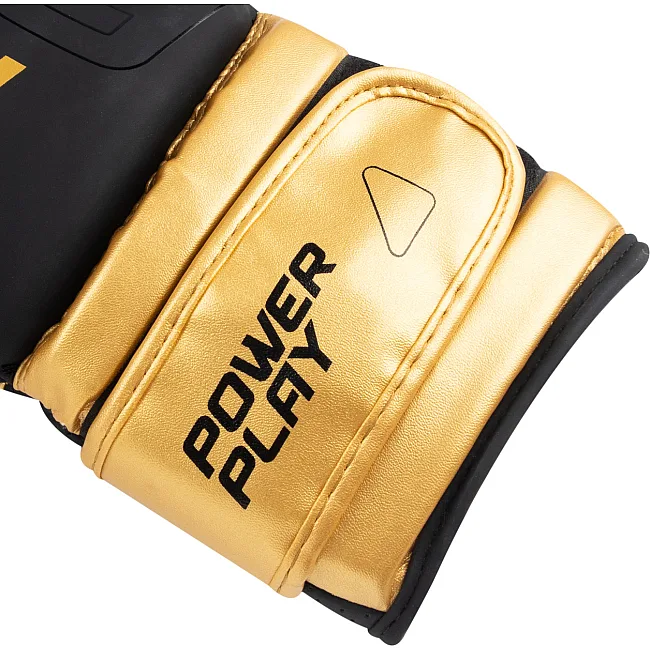 Боксерские перчатки PowerPlay 3024 Ultra Mat Черно-Золотые