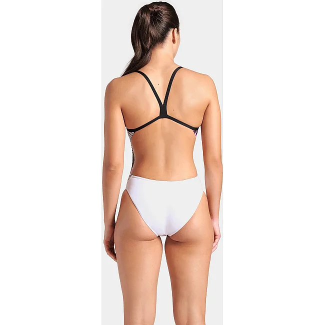 Купальник закрытый для женщин Arena AIRBRUSH SWIMSUIT CHALLENGE BA белый, черный, мультицвет