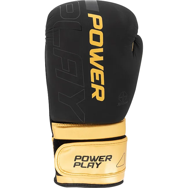 Боксерские перчатки PowerPlay 3024 Ultra Mat Черно-Золотые