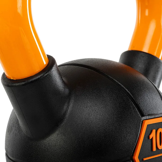 Гиря тренировочная цельная
 с окрашенной ручкой LiveUp Urethane competition kettlebell UAZE5336-10 вес 10кг