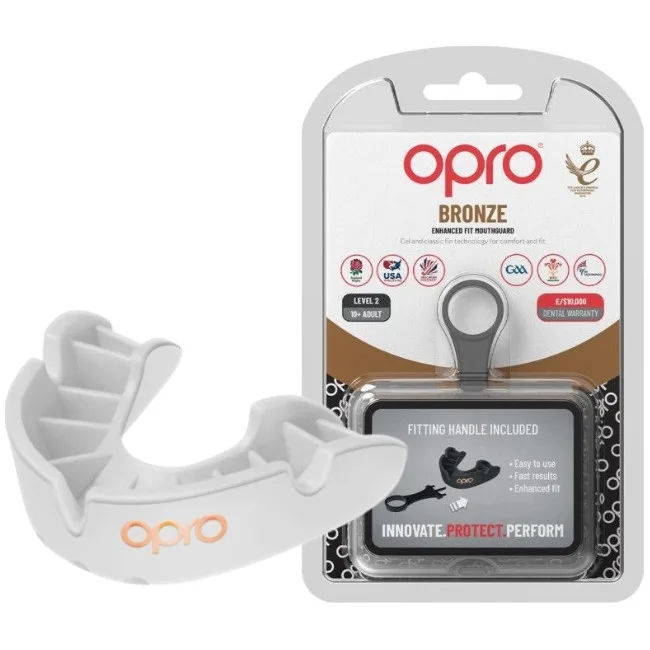Боксерская капа OPRO Bronze детская (возраст до 10) White