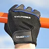 Фитнес перчатки POWERPLAY 9058 Thunder черно-синий