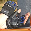 Фитнес перчатки POWERPLAY 9058 Thunder черно-синий