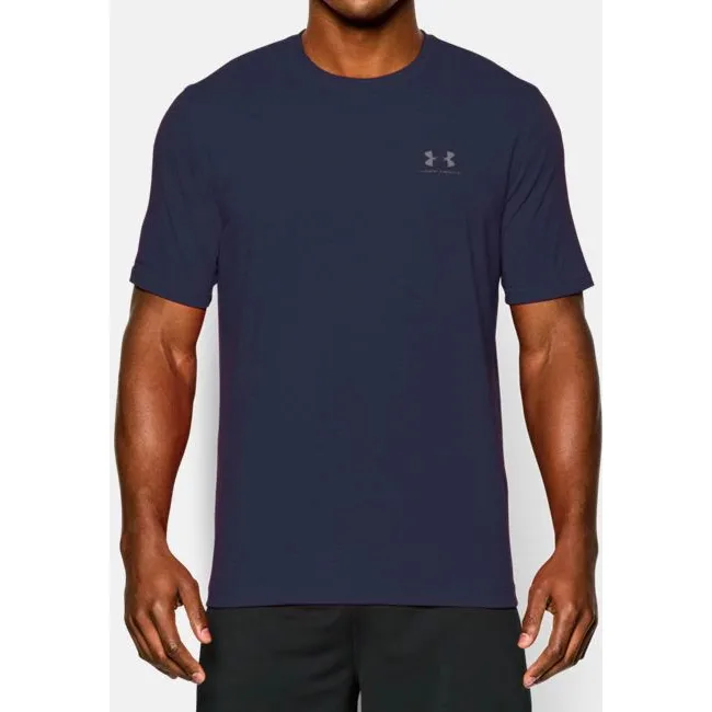 Футболка Under Armour Charged Cotton Left Chest Lockup Navy