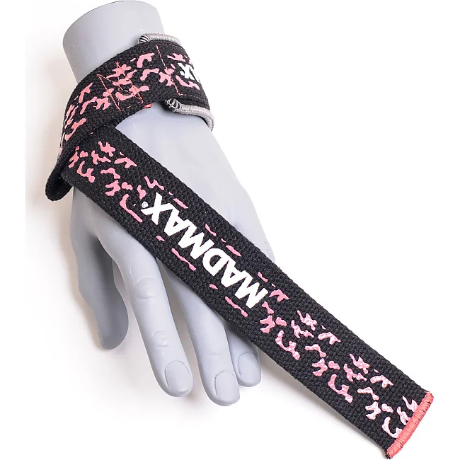 Ламки для тяги MADMAX Power Wrist Straps Camo/Pink