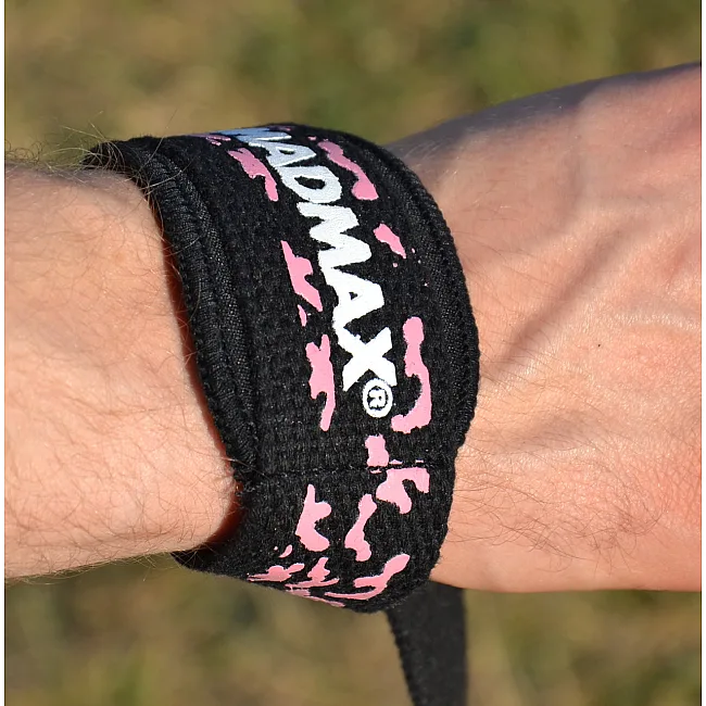 Ламки для тяги MADMAX Power Wrist Straps Camo/Pink