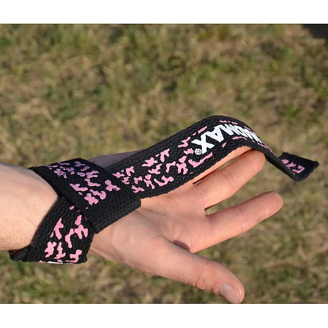 Ламки для тяги MADMAX Power Wrist Straps Camo/Pink