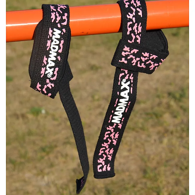 Ламки для тяги MADMAX Power Wrist Straps Camo/Pink
