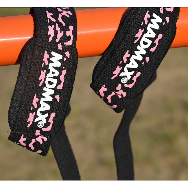Ламки для тяги MADMAX Power Wrist Straps Camo/Pink