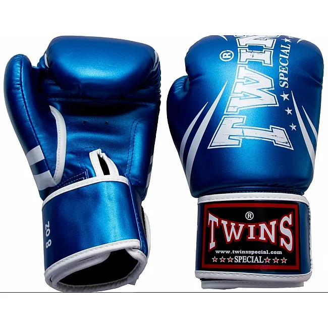 Перчатки для бокса TWINS Fancy FBGDM3-TW6 Metallic Blue