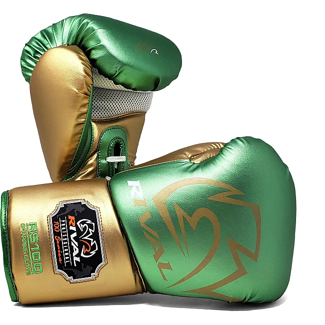 Професійні спарингові рукавиці Rival RS100 Green Gold