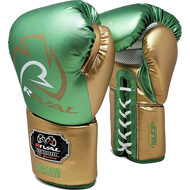 Професійні спарингові рукавиці Rival RS100 Green Gold