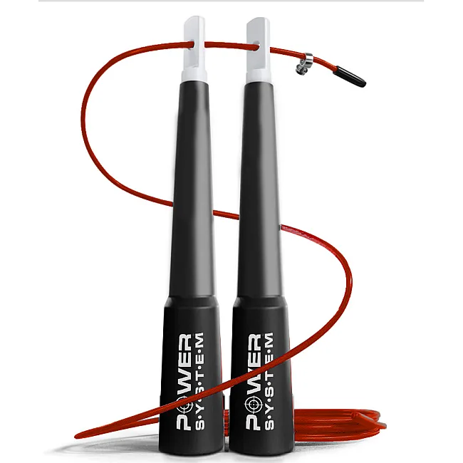 Скоростная скакалка POWER SYSTEM PS-4033 Crossfit Red (2,8м)
