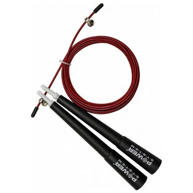 Скоростная скакалка POWER SYSTEM PS-4033 Crossfit Red (2,8м)