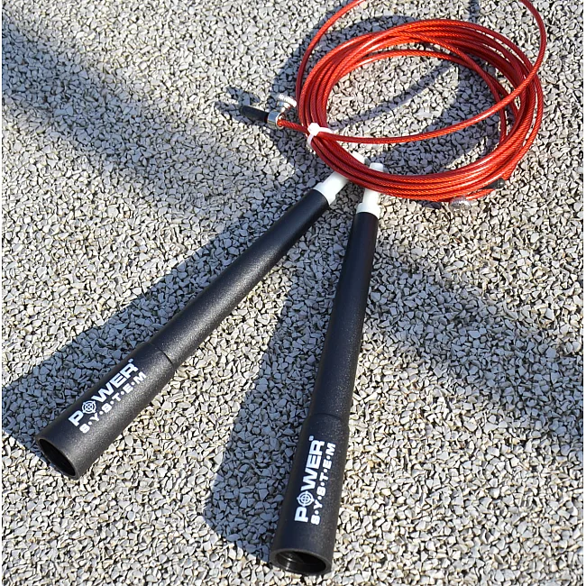 Скоростная скакалка POWER SYSTEM PS-4033 Crossfit Red (2,8м)