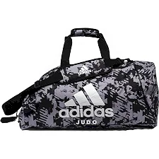 Сумка-рюкзак зі срібним логотипом Adidas Judo (сірий камуфляж, ADIACC058J)