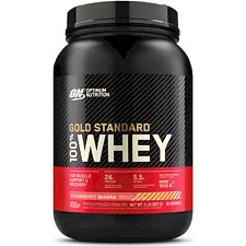 Сывороточный протеин Optimum Nutrition Whey Gold Standart 907 г - strawberry-banana