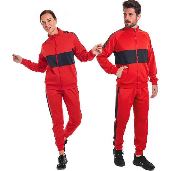 Спортивный костюм
 кофта на молнии и брюки LIDONG LD-6629 (Красный-черный)